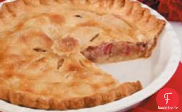 Rhabarberkuchen mit doppelter Kruste