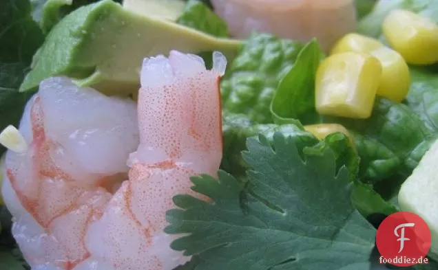Garnelen-, Mais- & Avocadosalat mit Koriander-Limetten-Vinaigrette