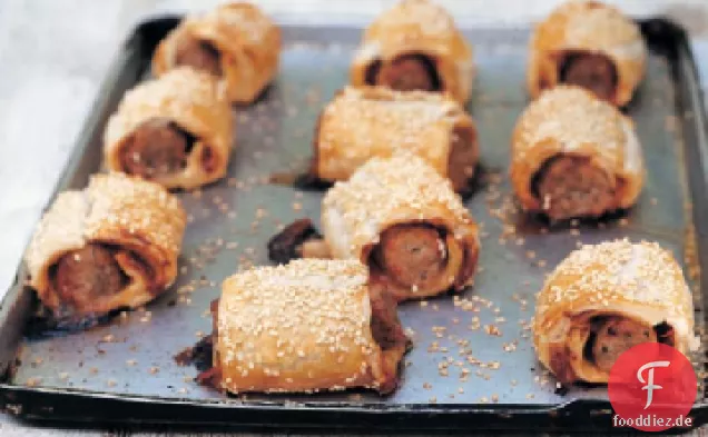 Wurst und Chutney Puffs Rezept