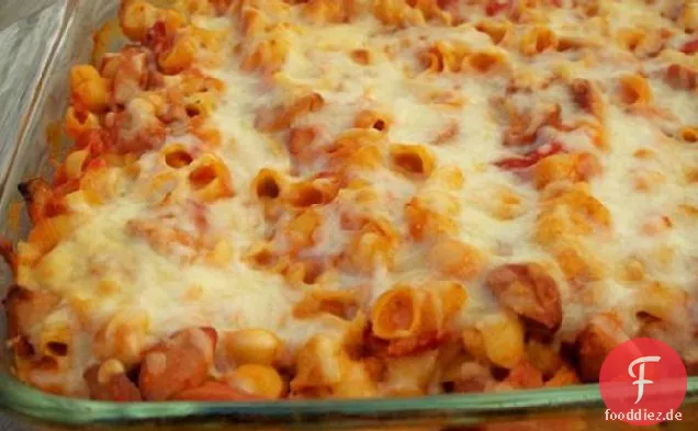 Muschel-Hot-Dog-Backen