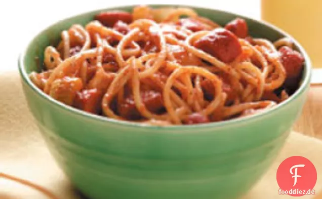 Hot Dog Spaghetti-Ringe