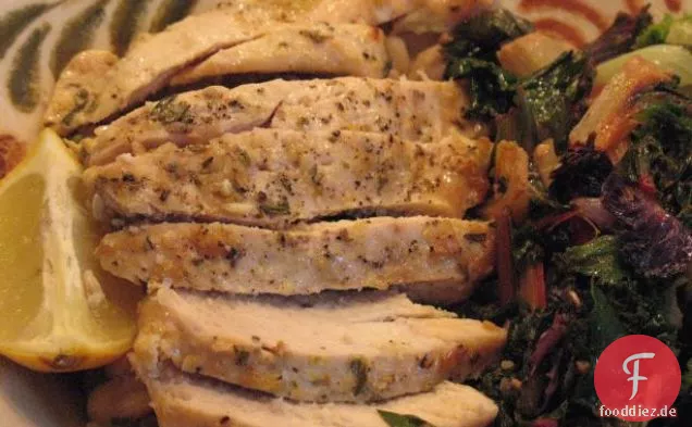 Gegrilltes Hähnchen Caesar Salat