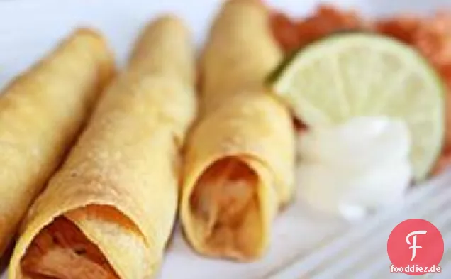 Einfaches Huhn Taquitos
