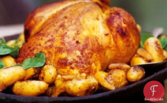 Gebratenes Huhn im Tandoori-Stil