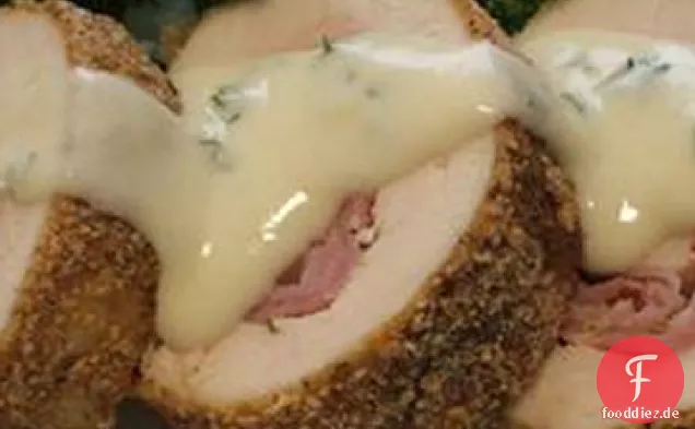 Einfach gebackenes Huhn Cordon Bleu