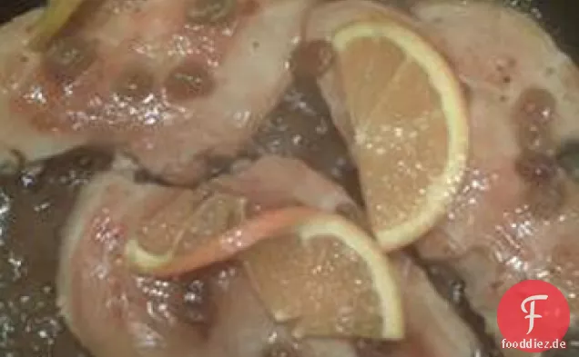 Orange geschmortes Bourbon-Huhn