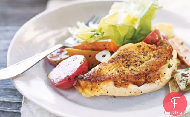 Skillet-gebratenes Huhn