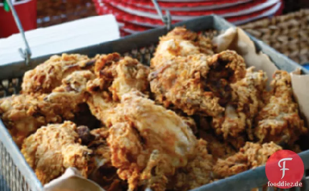 Doppelt getauchte Buttermilch gebratenes Huhn