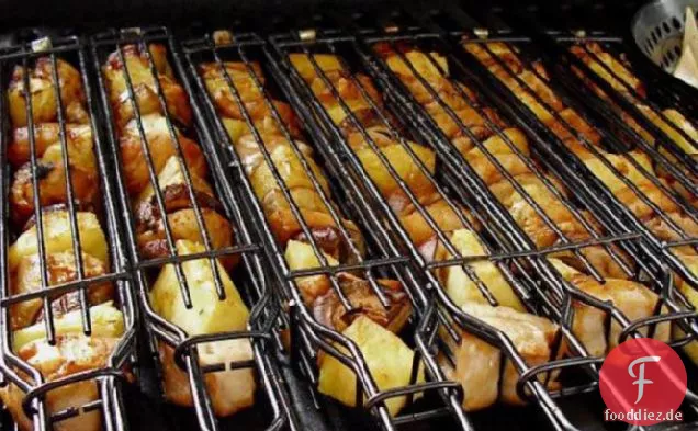 Gegrilltes Huhn & Ananas-Spieße