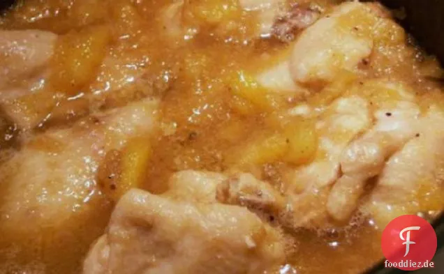 Gewürztes Huhn mit Früchten