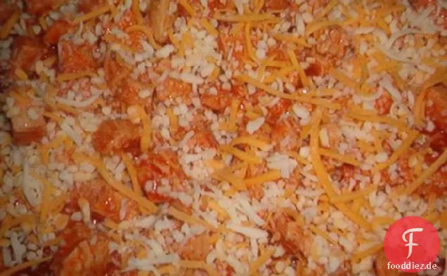 Einfache Buffalo Chicken Pizza