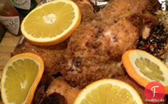Orange-beschichtetes Huhn