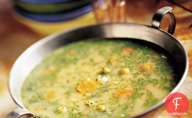 Garbanzo-und Brunnenkresse-Suppe