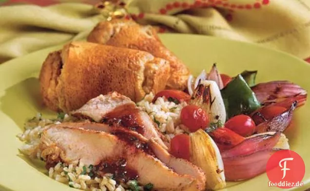 Jerk Putenfilet mit Himbeer-Chipotle-Sauce