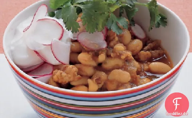 Truthahn und weiße Bohnen Chili