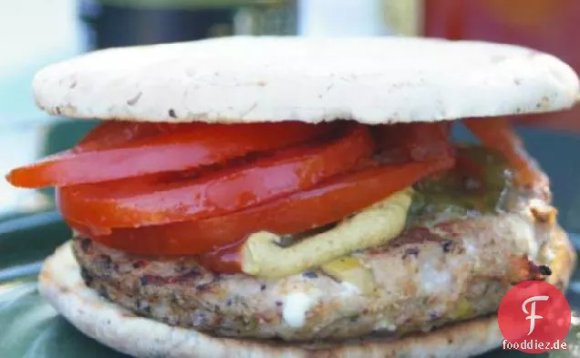 Truthahn-Burger im griechischen Stil