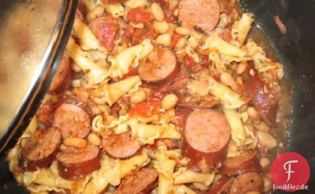 Weiße Bohnen & Wurst Rigatoni