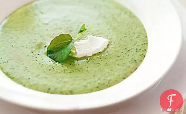 Püree der Brunnenkressesuppe