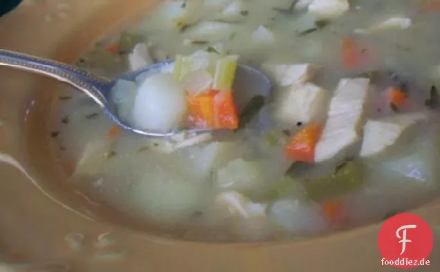 Truthahnsuppe mit Estragon