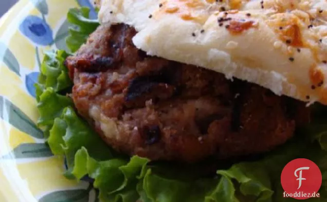 Mango-Chutney und Havarti-Türkei-Burger