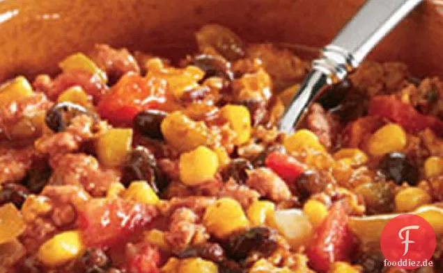 Swanson® Schwarze Bohnen, Mais und Truthahn Chili