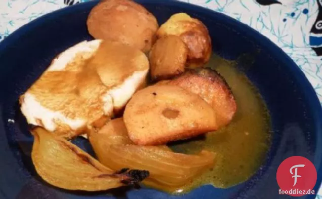 Tajine mit Huhn oder Truthahn und Quitten