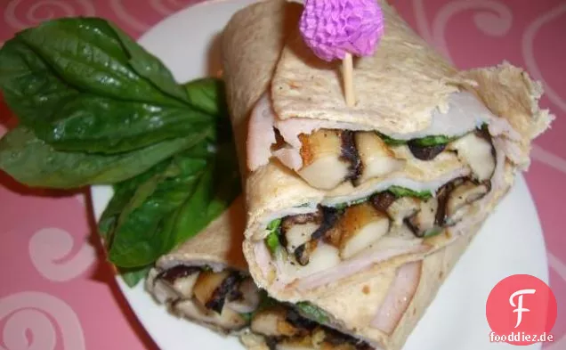 Ingwer Shiitake Basilikum Türkei Wrap