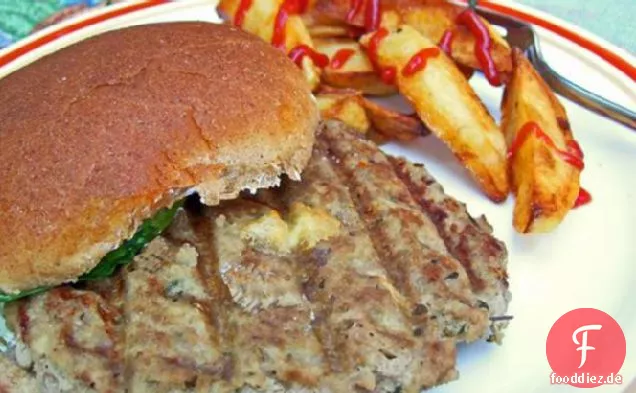 Truthahn Burger mit Kräutersauce