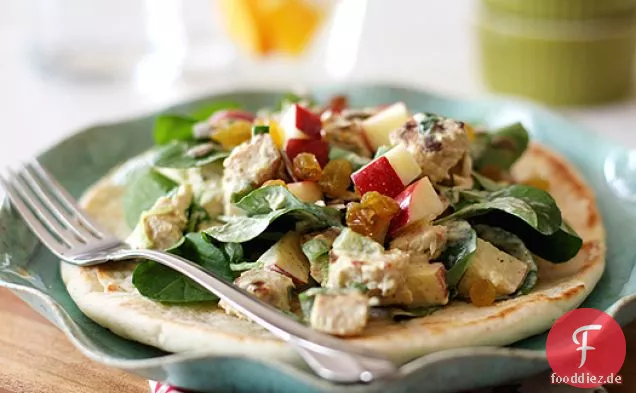 Curry-Hähnchen-Salat mit Brunnenkresse