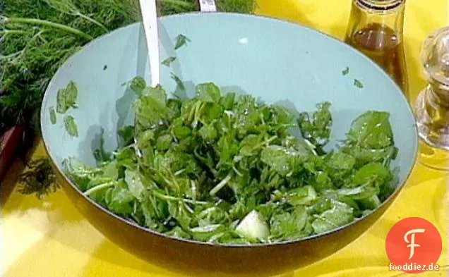 Gurken-Brunnenkresse-Salat