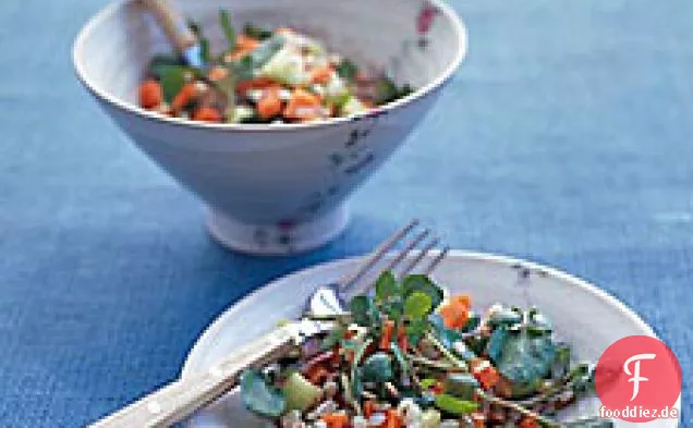Brunnenkresse und Gerstensalat