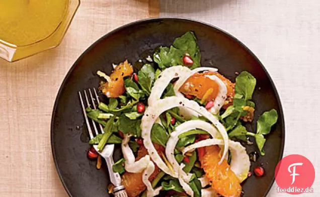 Fenchel-, Blutorangen- und Brunnenkressesalat