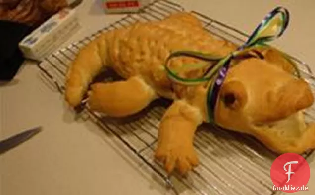 Alligator Tier Italienisches Brot