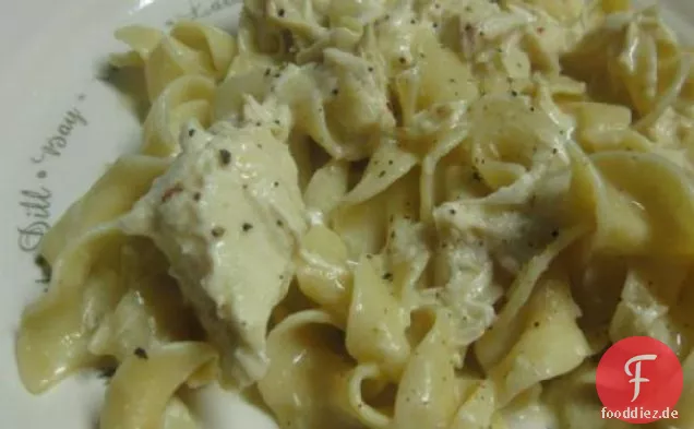 Crock Pot Huhn über Pasta