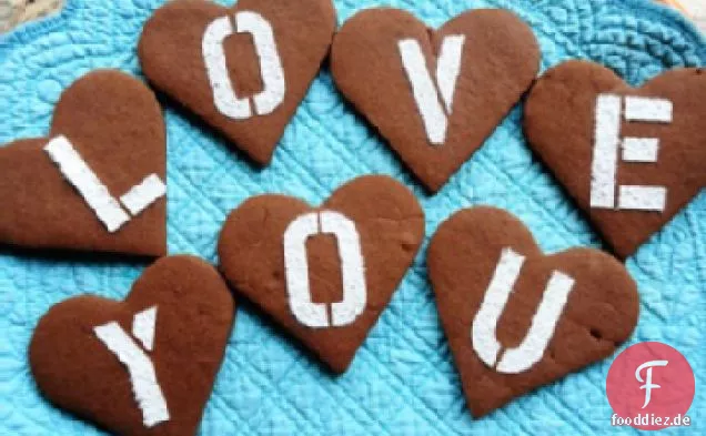 Schokolade Valentine Cookies