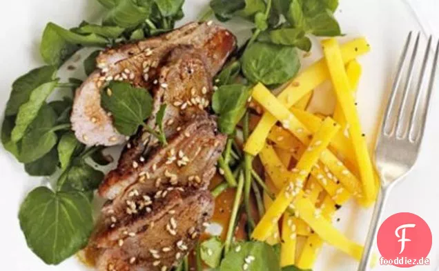 Brunnenkresse, Mango & Entensalat
