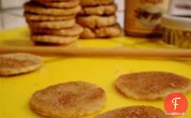 Ausgeschnittene Kekse aus Hafermehl