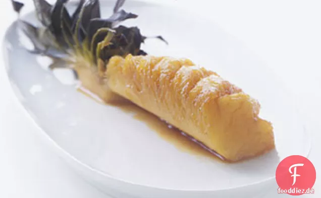 Tequila und Limette gebackene Ananas
