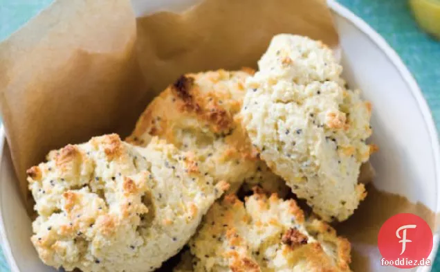 Gluten- und zuckerfreie Zitronen- und Mohn-Scones
