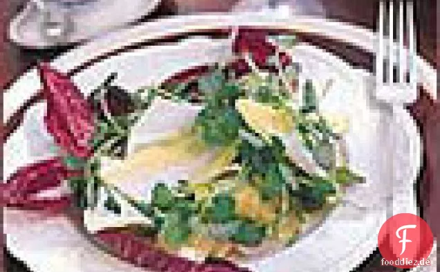 Gemischte Grüns mit Olivenvinaigrette