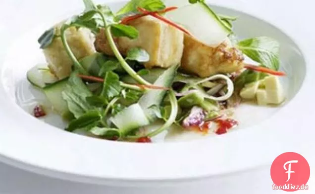 Knusprig Gebratener Tofu Mit Avocado-Salsa & Brunnenkresse-Salat