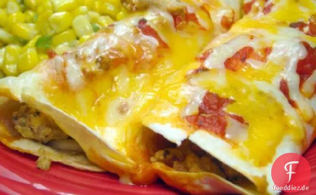 Cheesy Wurst und Ei Enchiladas