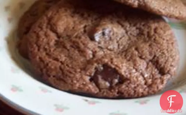 Double Chocolate Chip Cookies mit Pfefferminze