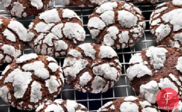 Schokolade Crinkle Cookies