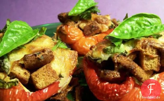 Geröstete Paprika mit Käse