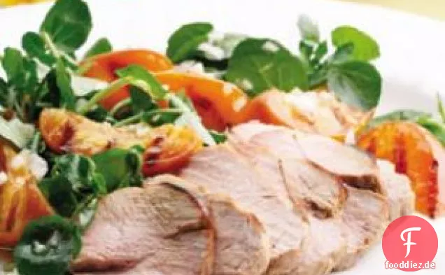 Gegrilltes Schweinefilet & Aprikosensalat