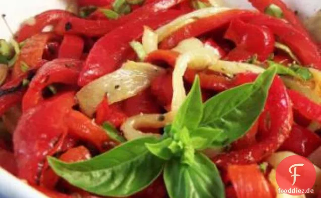 Geröstete Paprika mit Basilikum