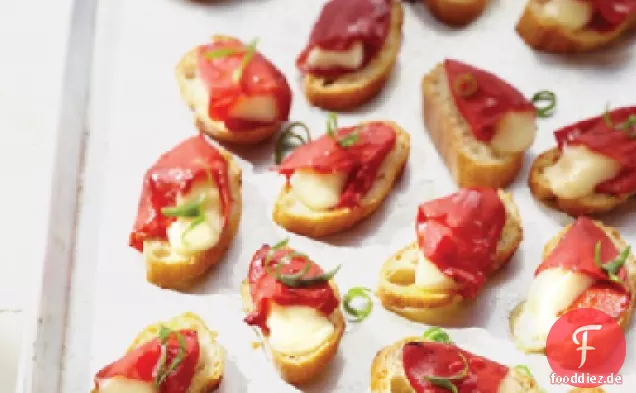 Piquillo-Pfeffer und Käse Toast