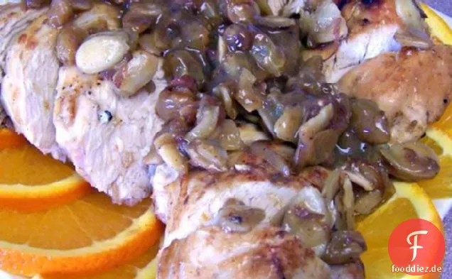 Orange Huhn mit Mandeln
