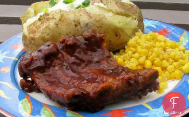 Würzige Schweinefleisch Baby Zurück Rippen